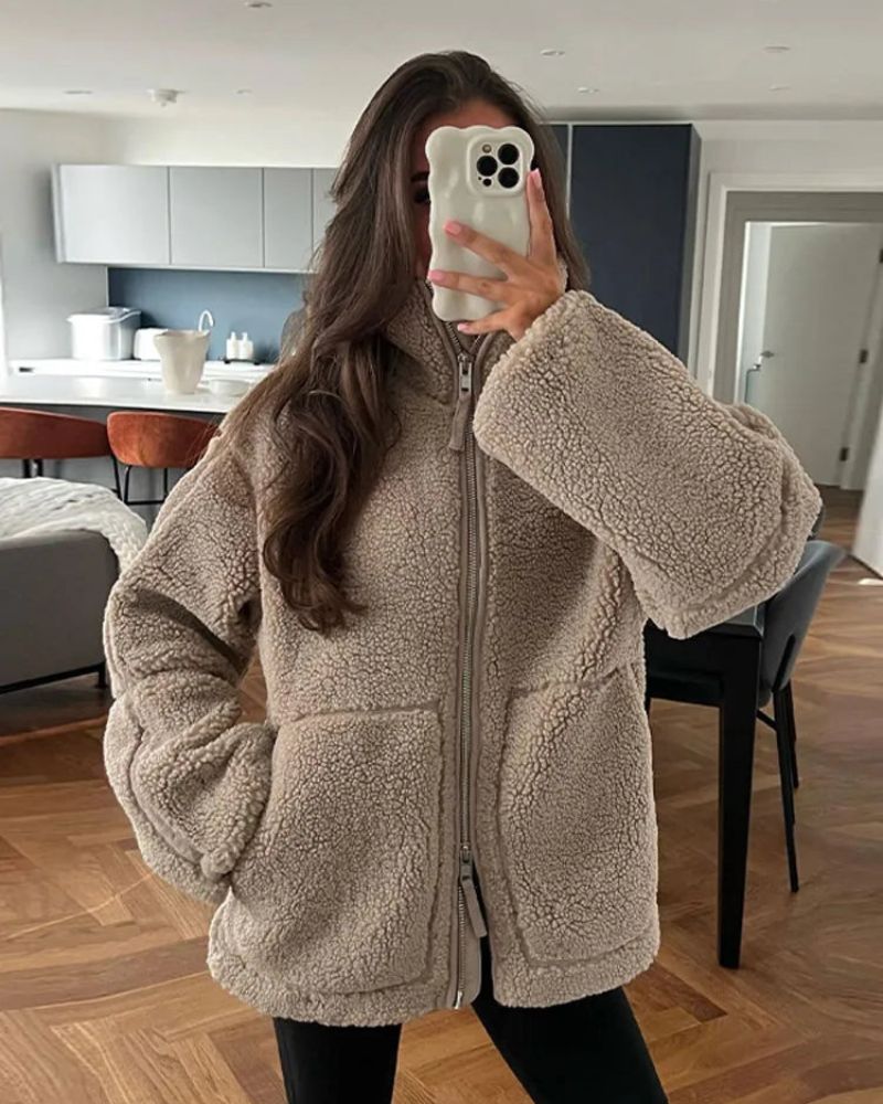 Brooklyn Oversized Teddy Fleece Jacket