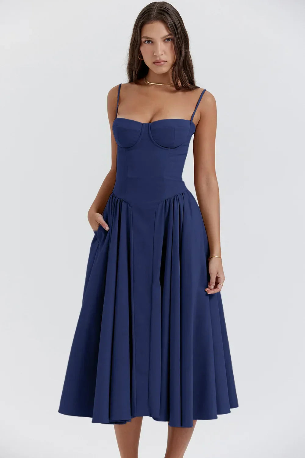 Olsen Sweetheart Bustier Midi Dress