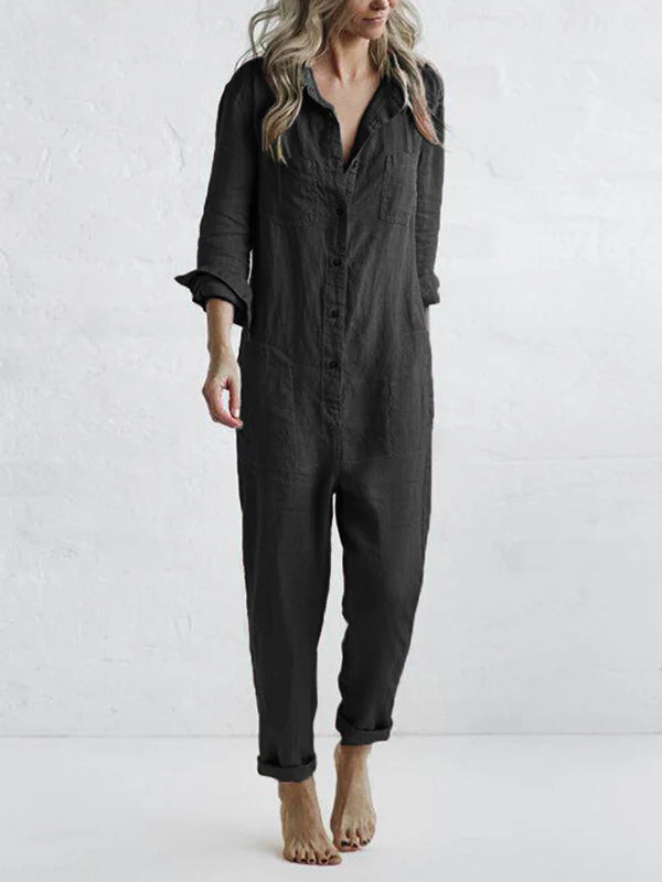 Gwen Long Sleeve Shirt Jumpsuit