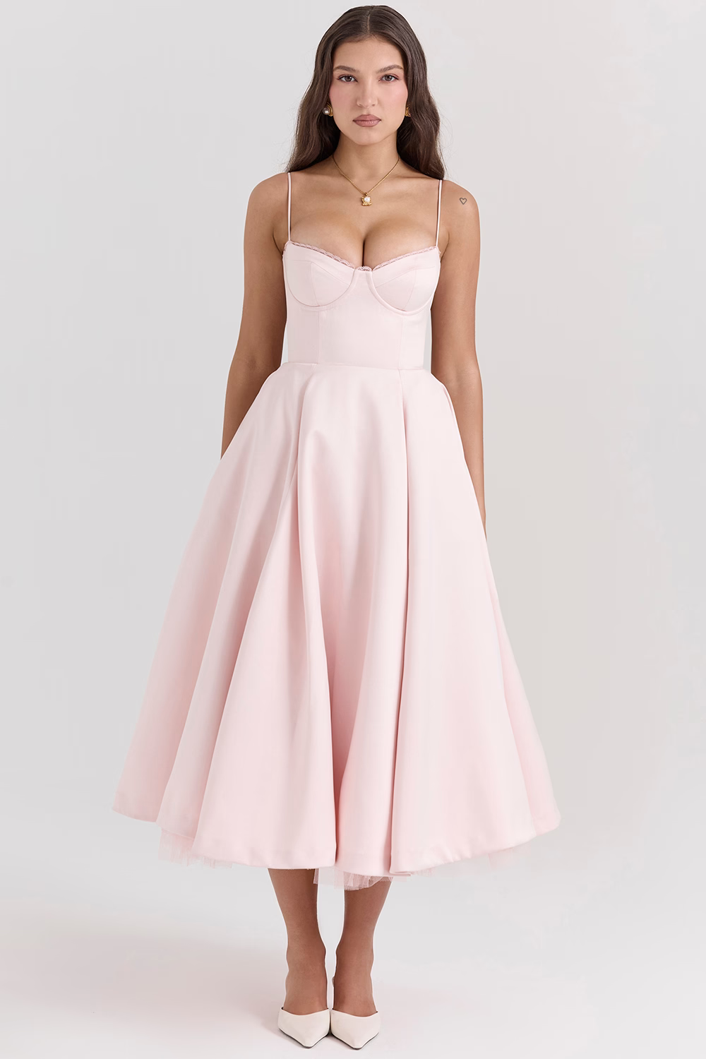 Daphne Sweetheart Bustier Midi Dress