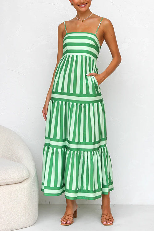 Adrielle Striped Maxi Dress