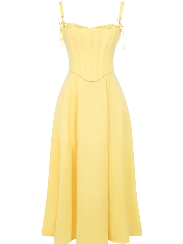 Ana Sunshine Corset Midi Dress