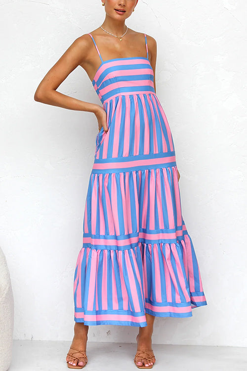 Adrielle Striped Maxi Dress