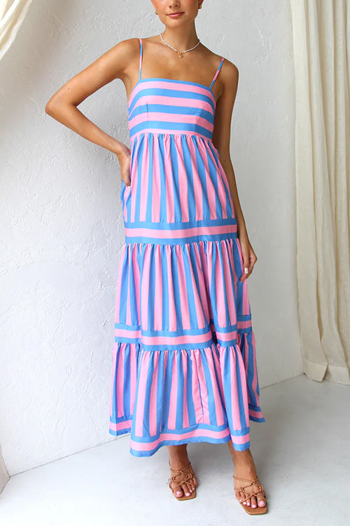 Adrielle Striped Maxi Dress