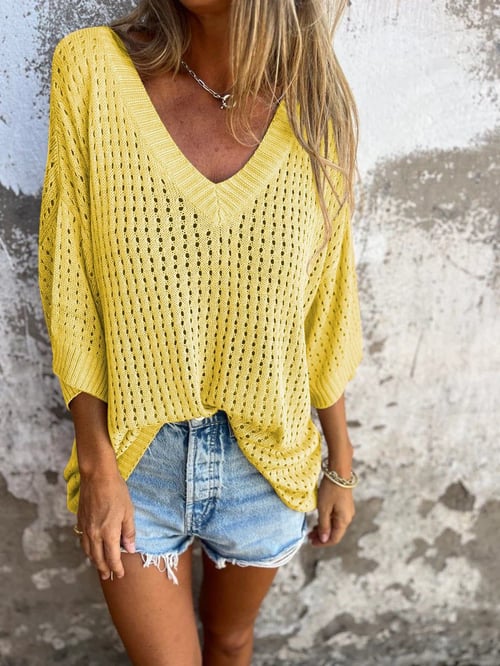 Calluna Lightweight Open Knit Top