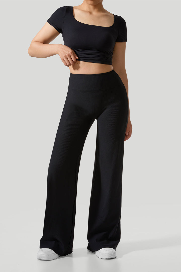 Cyrus Ribbed Wide Leg Pants