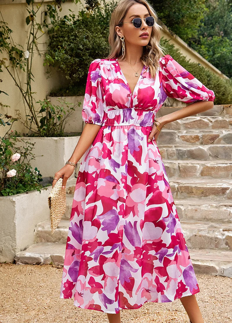 Keanna Floral Midi Dress