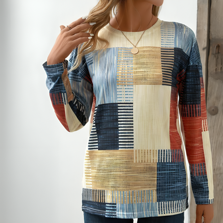 Kiah Abstract Crew Neck Shirt