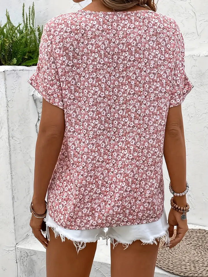 Solana Floral Short Sleeve Blouse