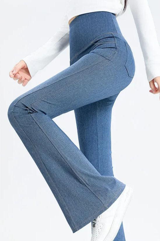 Porter Ultra-Stretch Denim Look Active Flare Pants