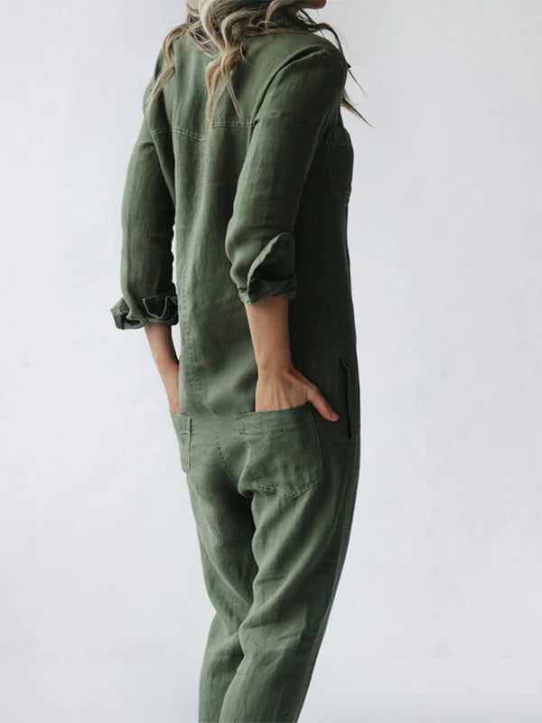 Gwen Long Sleeve Shirt Jumpsuit