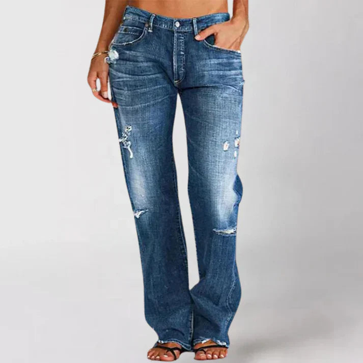 Cleo Mid Rise Relaxed Fit Jeans