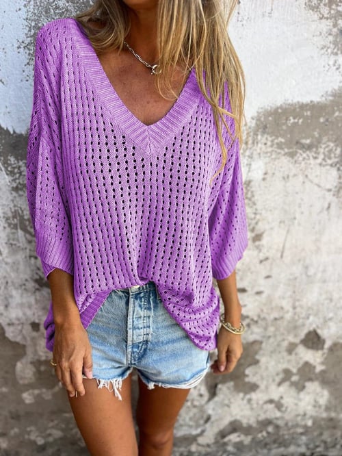 Calluna Lightweight Open Knit Top