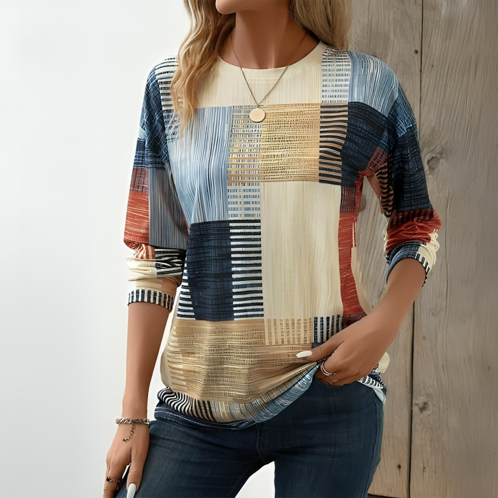 Kiah Abstract Crew Neck Shirt