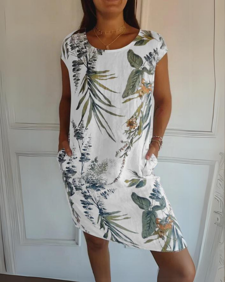 Leilah Botanical Summer Shift Dress