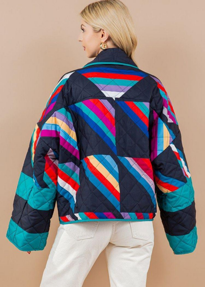 Lola Oversized Retro Quilted Jacket