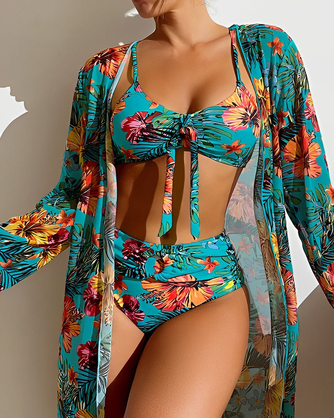 Nixie Tropical Bikini Set with Cover-Up