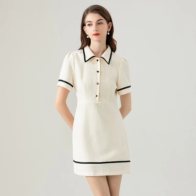 Stevie Contrast Trim Polo Mini Dress