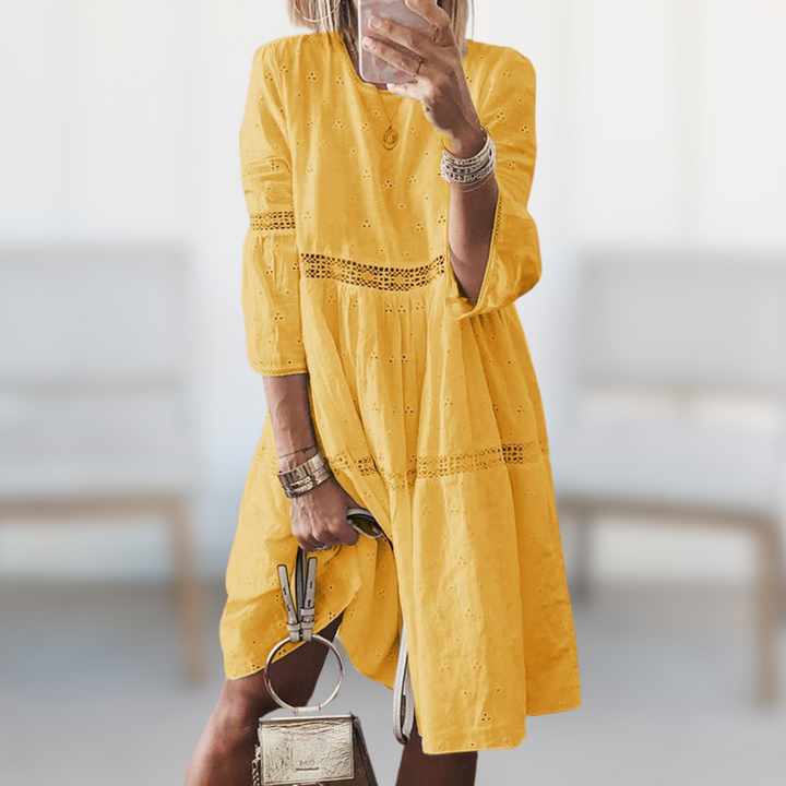 Tallie Eyelet Midi Dress