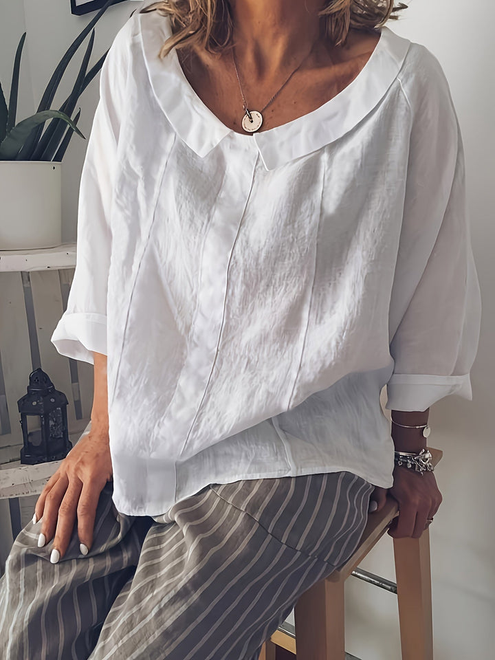 Etta Relaxed Collared Blouse