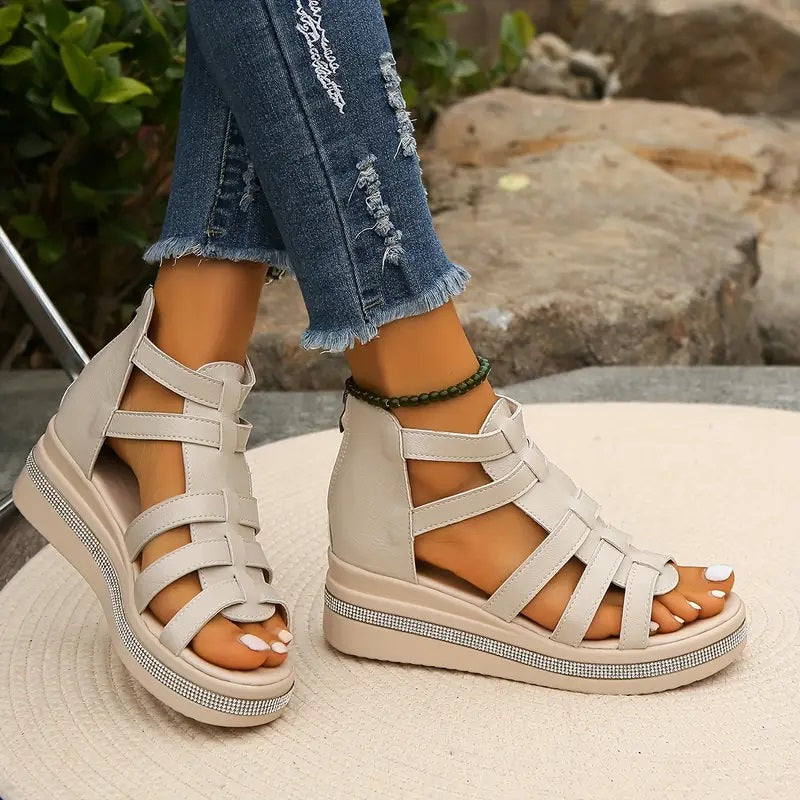 Scandi Gladiator Platform Sandals