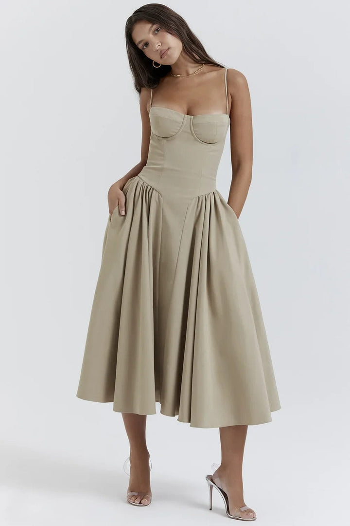 Olsen Sweetheart Bustier Midi Dress