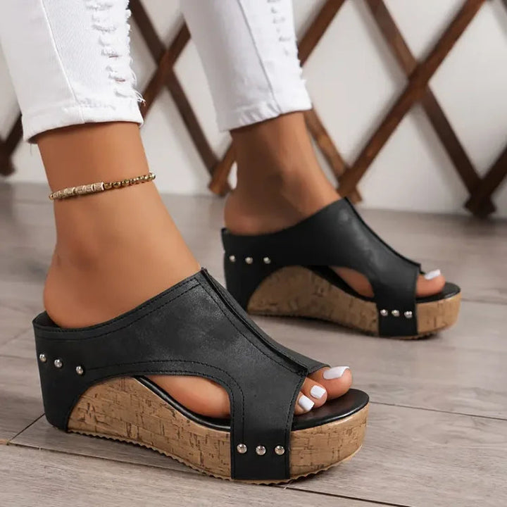 Wynnie Cork Wedge Sandals