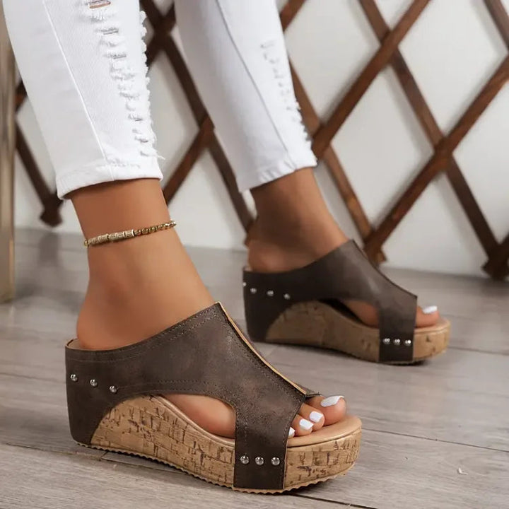 Wynnie Cork Wedge Sandals