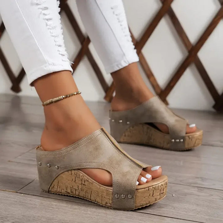 Wynnie Cork Wedge Sandals