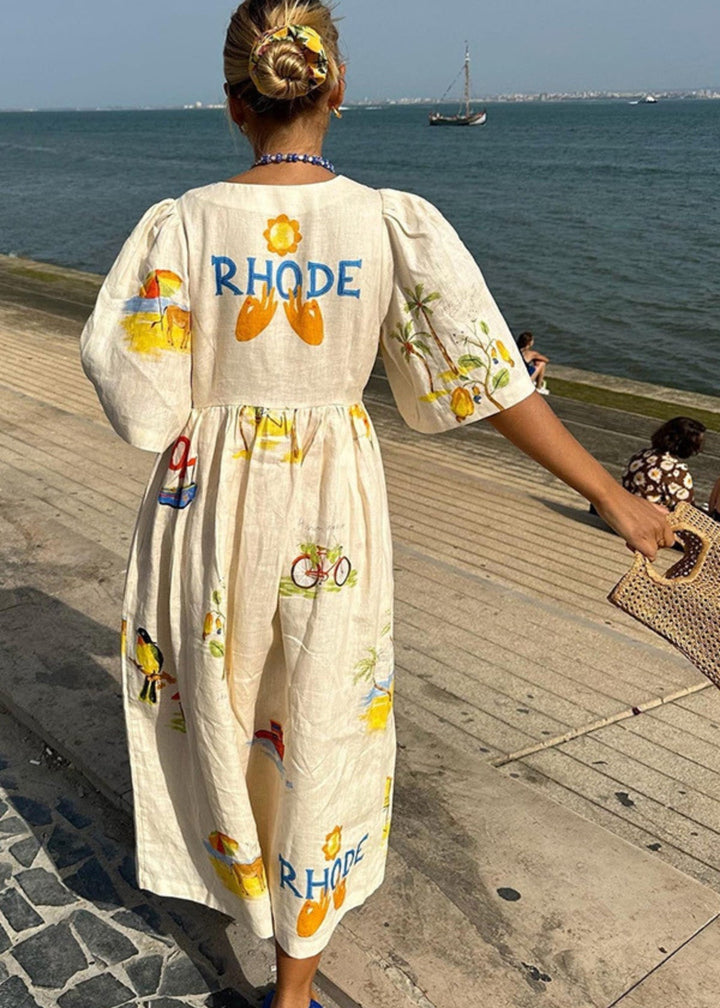 Rhode Button-Front Maxi Dress