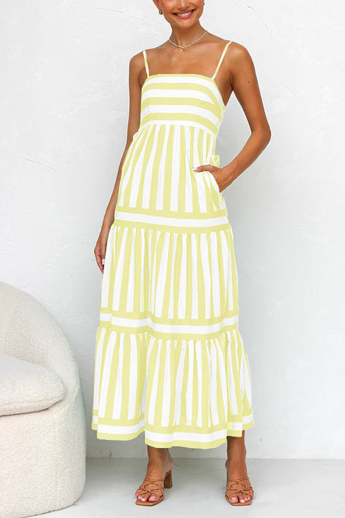 Adrielle Striped Maxi Dress