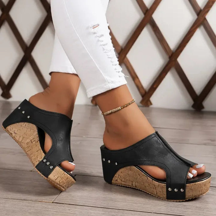 Wynnie Cork Wedge Sandals