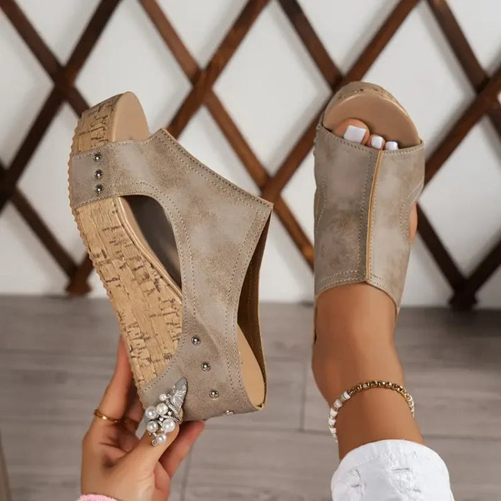 Wynnie Cork Wedge Sandals