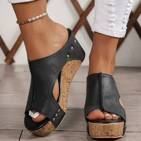 Wynnie Cork Wedge Sandals