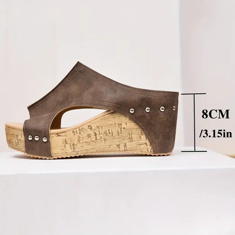 Wynnie Cork Wedge Sandals