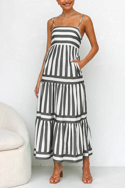 Adrielle Striped Maxi Dress