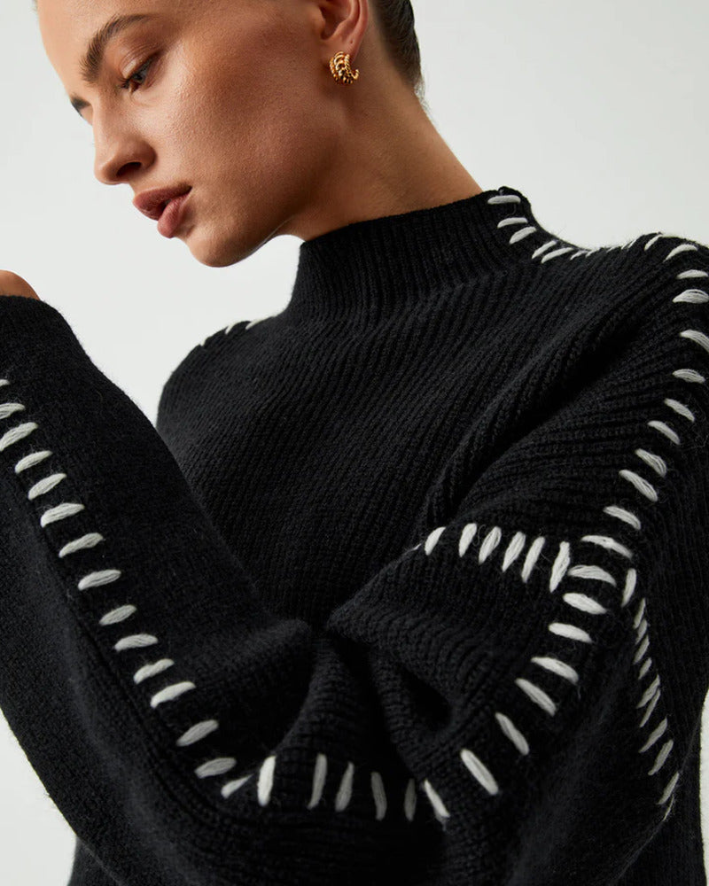 Maisie Contrast Stitch Knit Jumper