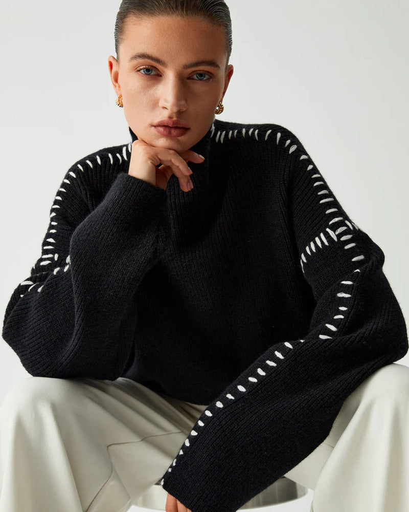 Maisie Contrast Stitch Knit Jumper