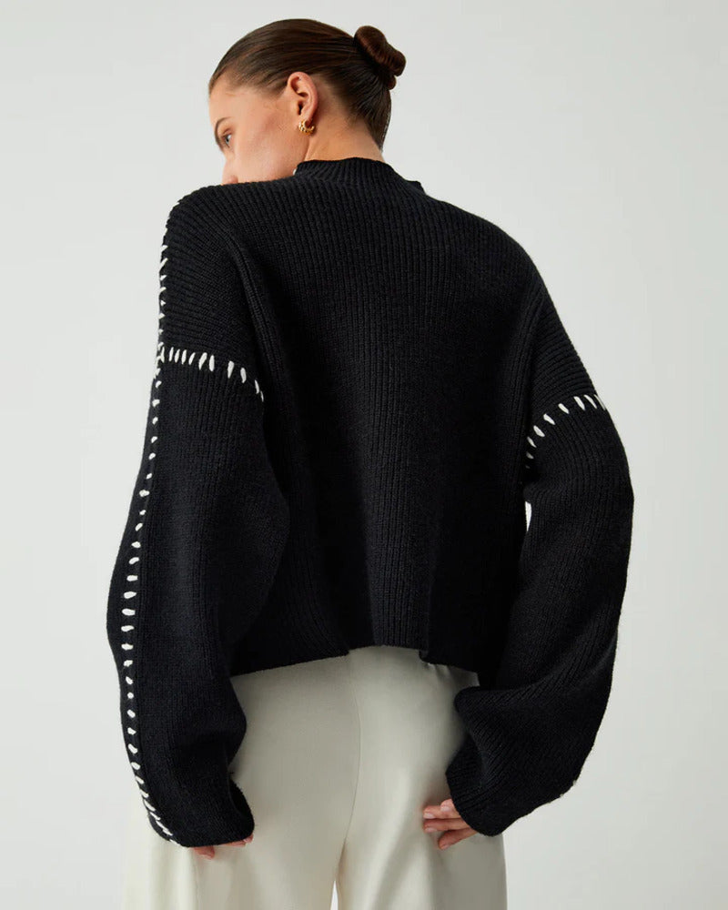 Maisie Contrast Stitch Knit Jumper