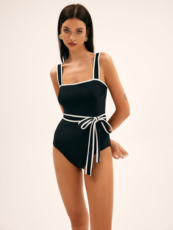 Cala Belted Contrast One Piece Swimsuit