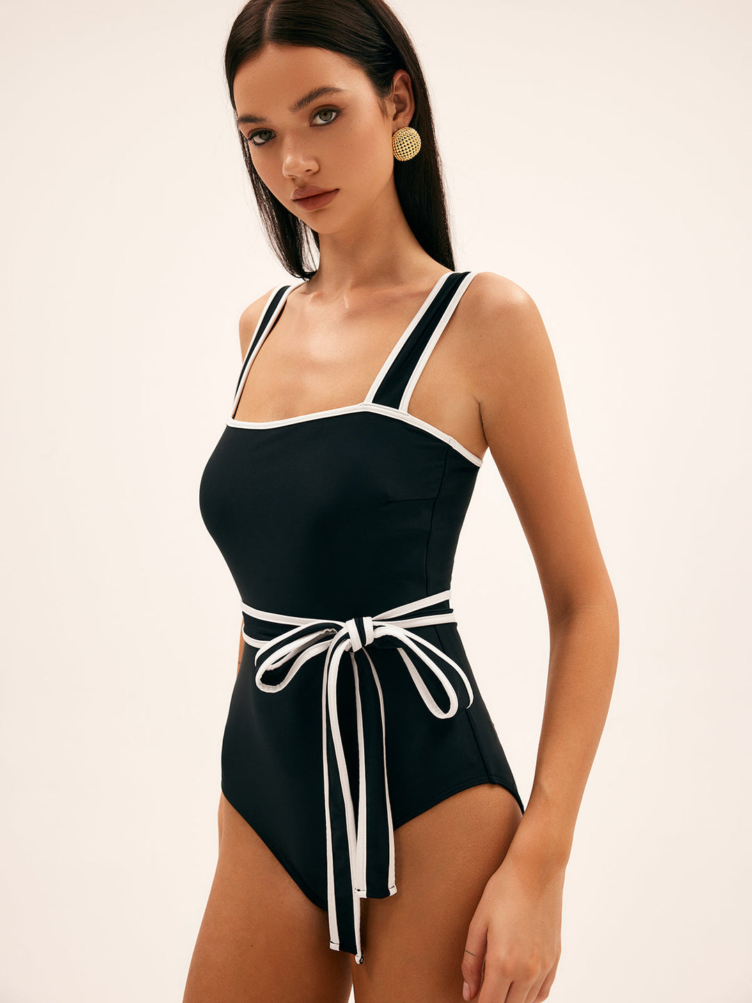 Cala Belted Contrast One Piece Swimsuit