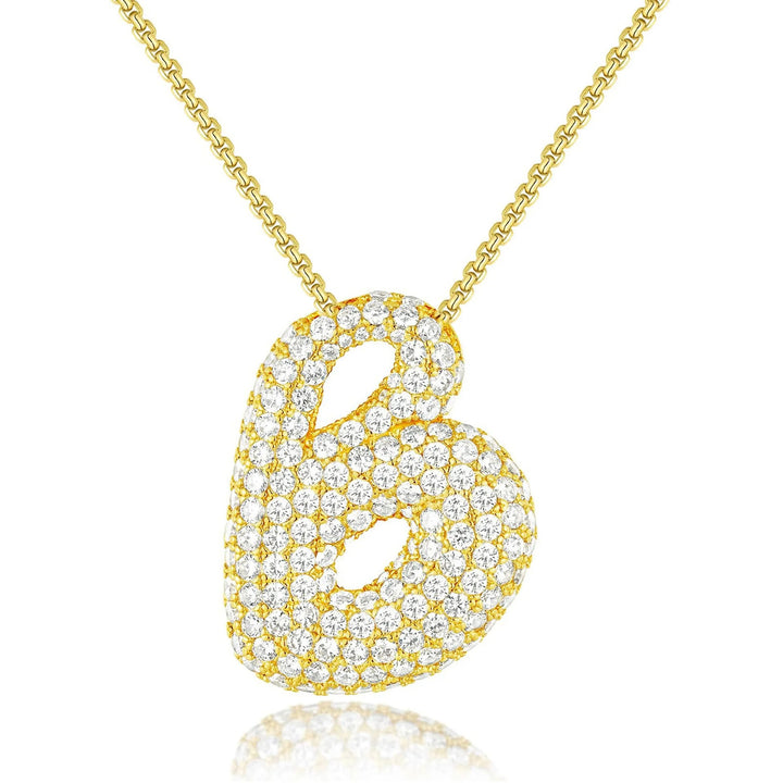 Gold Bubble Initial Necklace - BUY 1 GET 1 FREE