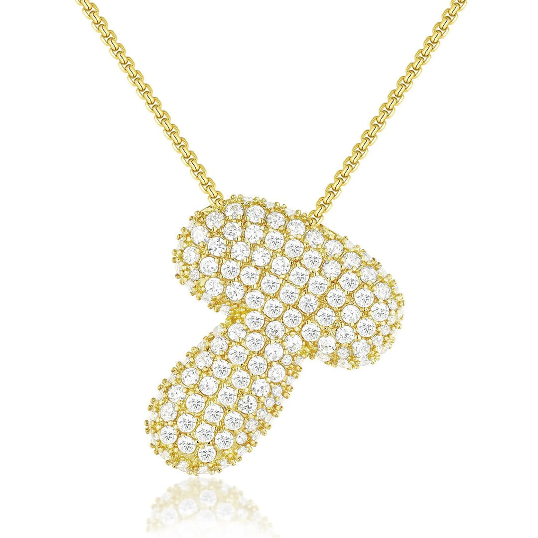 Gold Bubble Initial Necklace - BUY 1 GET 1 FREE