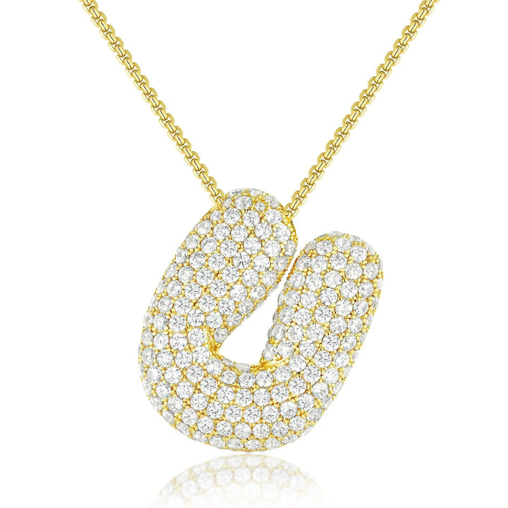 Gold Bubble Initial Necklace - BUY 1 GET 1 FREE