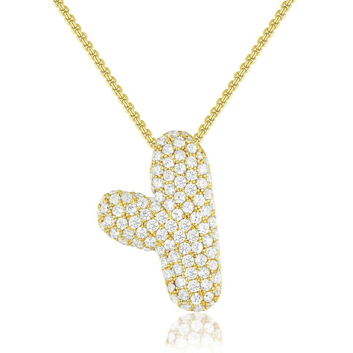 Gold Bubble Initial Necklace - BUY 1 GET 1 FREE