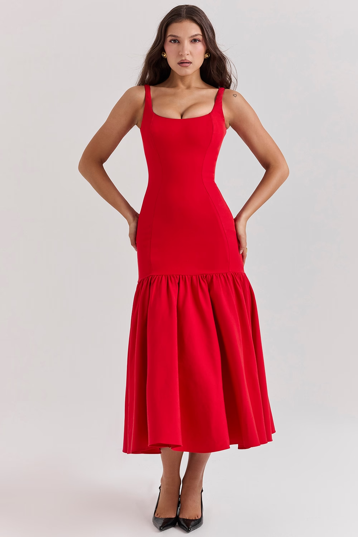 Carla Drop Waist Midi Dress