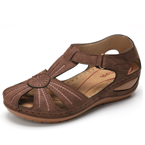 Carrie Round Toe Wedge Sandals