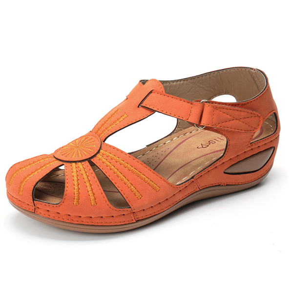 Carrie Round Toe Wedge Sandals