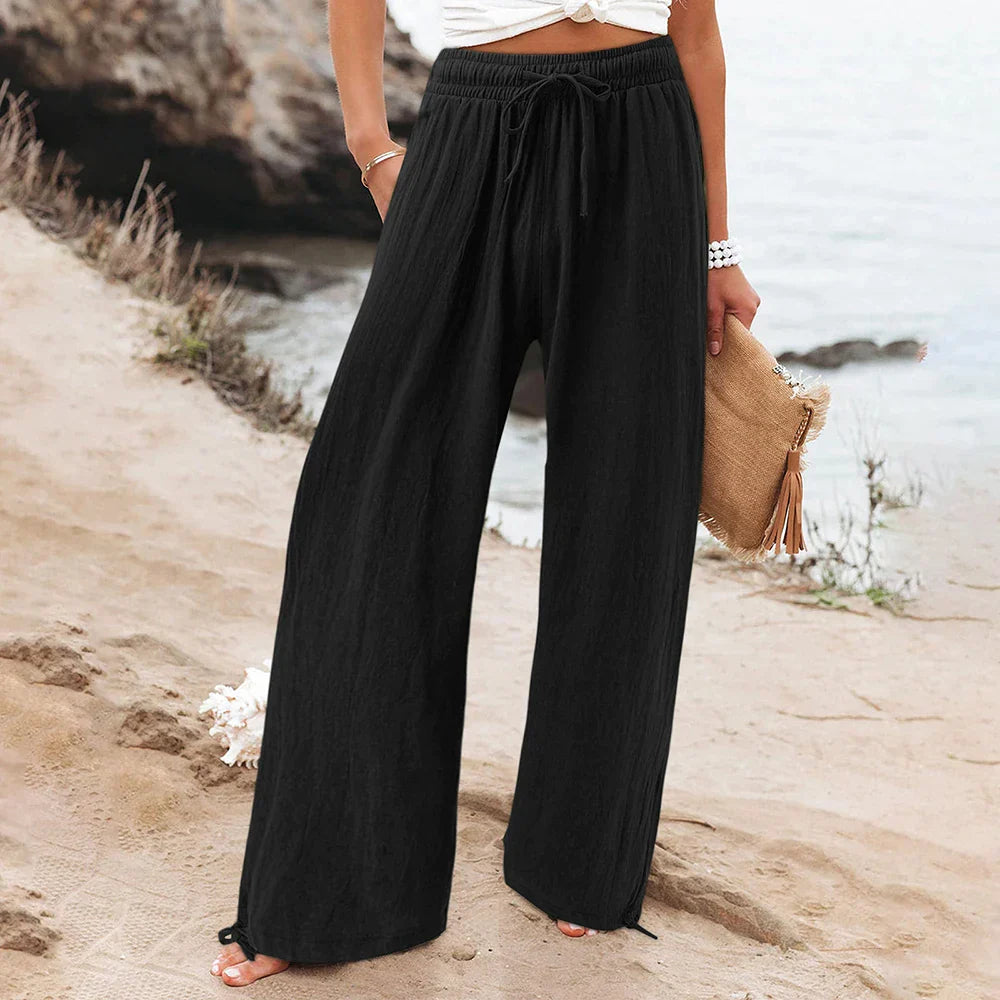 Sundara Drawstring Wide-Leg Pants