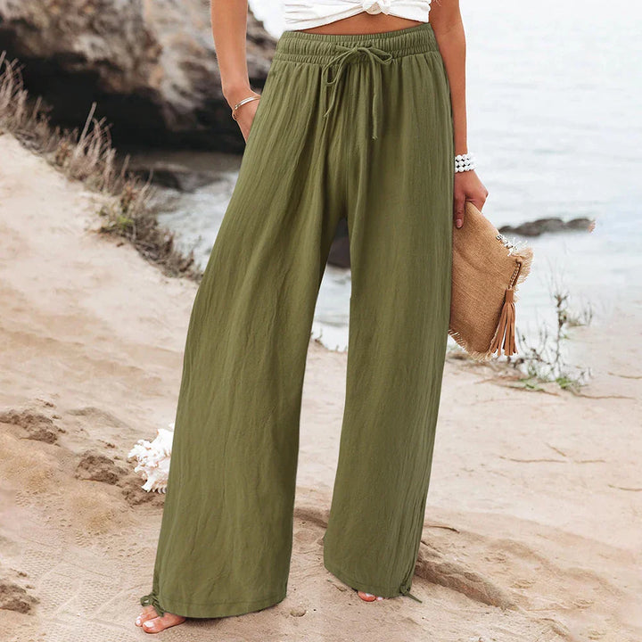 Sundara Drawstring Wide-Leg Pants